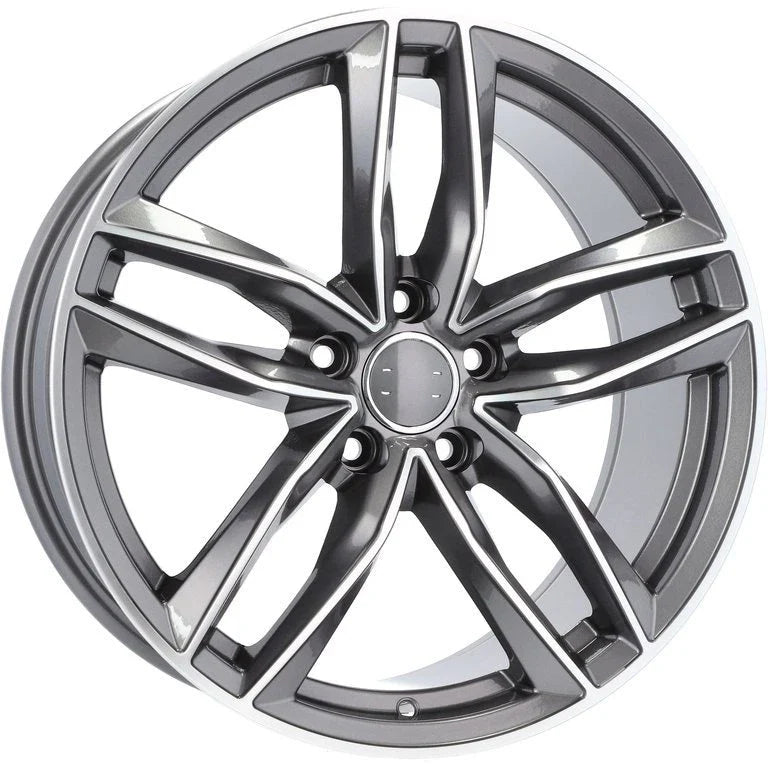 Alu kola pro Audi BK690 7.5x17 5x100 ET40 57.1 Grey Polished | Wheelsup.cz