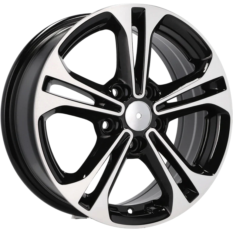 Alu kola pro Hyundai BK766 6.5x16 5x114.3 ET46 67.1 Black Polished | Wheelsup.cz