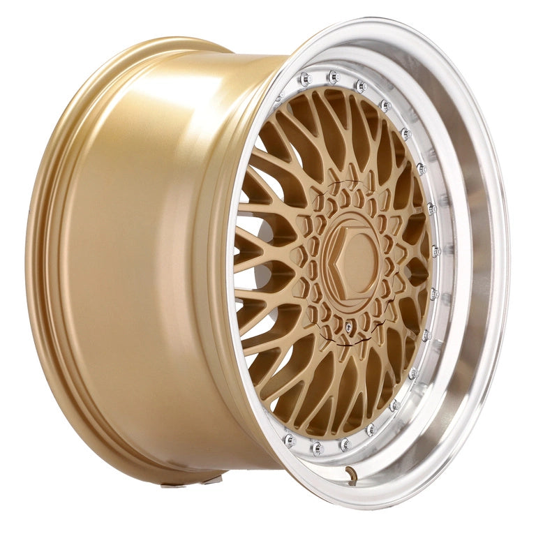 Alu kola Racing Line BY479 8x18 5x112 ET35 72.6 Gold & Polished | Wheelsup.cz
