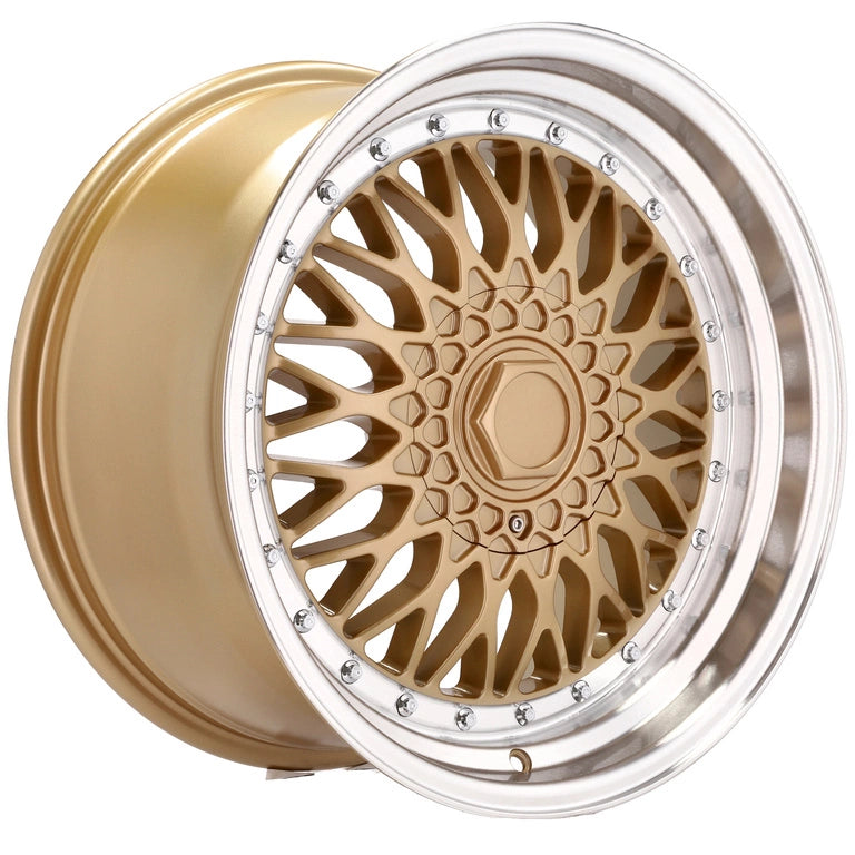 Alu kola Racing Line BY479 8x18 5x112 ET35 72.6 Gold & Polished | Wheelsup.cz