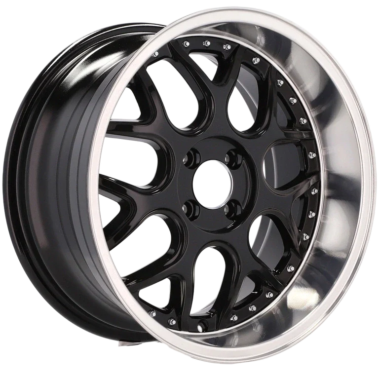 Alu kola pro Smart FR762 7x16 3x112 ET30 57.1 Black & Polished Lip | Wheelsup.cz