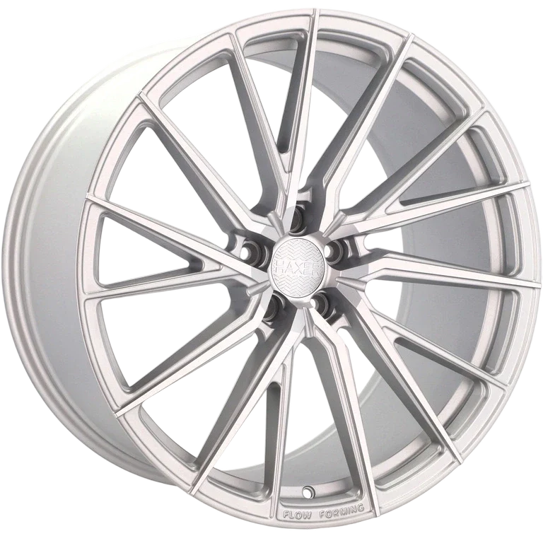 Alu kola HAXER HX06F 9x21 5x112 ET25 66.6 Polished Silver Half Matt | Wheelsup.cz