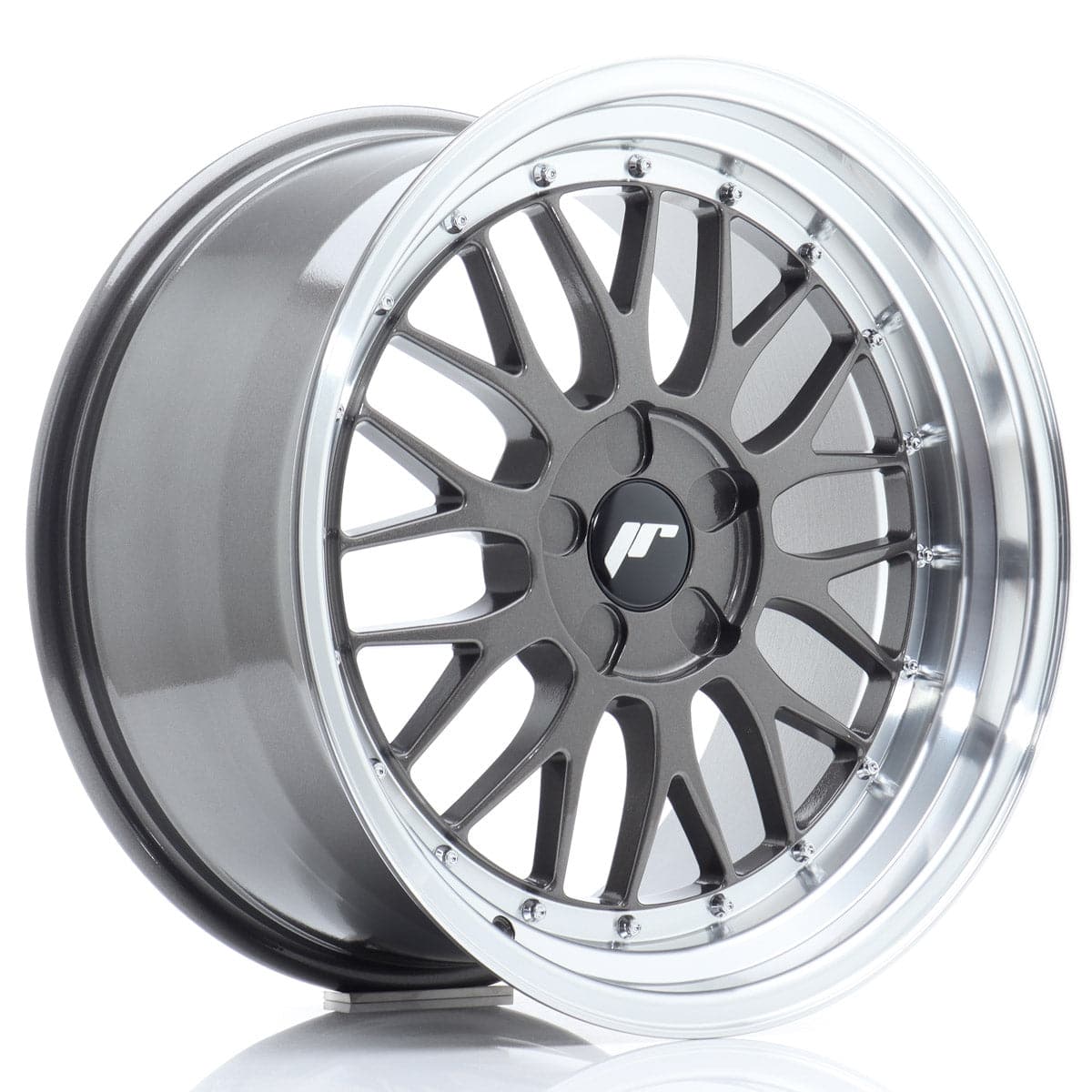 JR Wheels JR23 16x8 ET20-45 BLANK Hyper Gray w/Machined Lip - Wheelsup