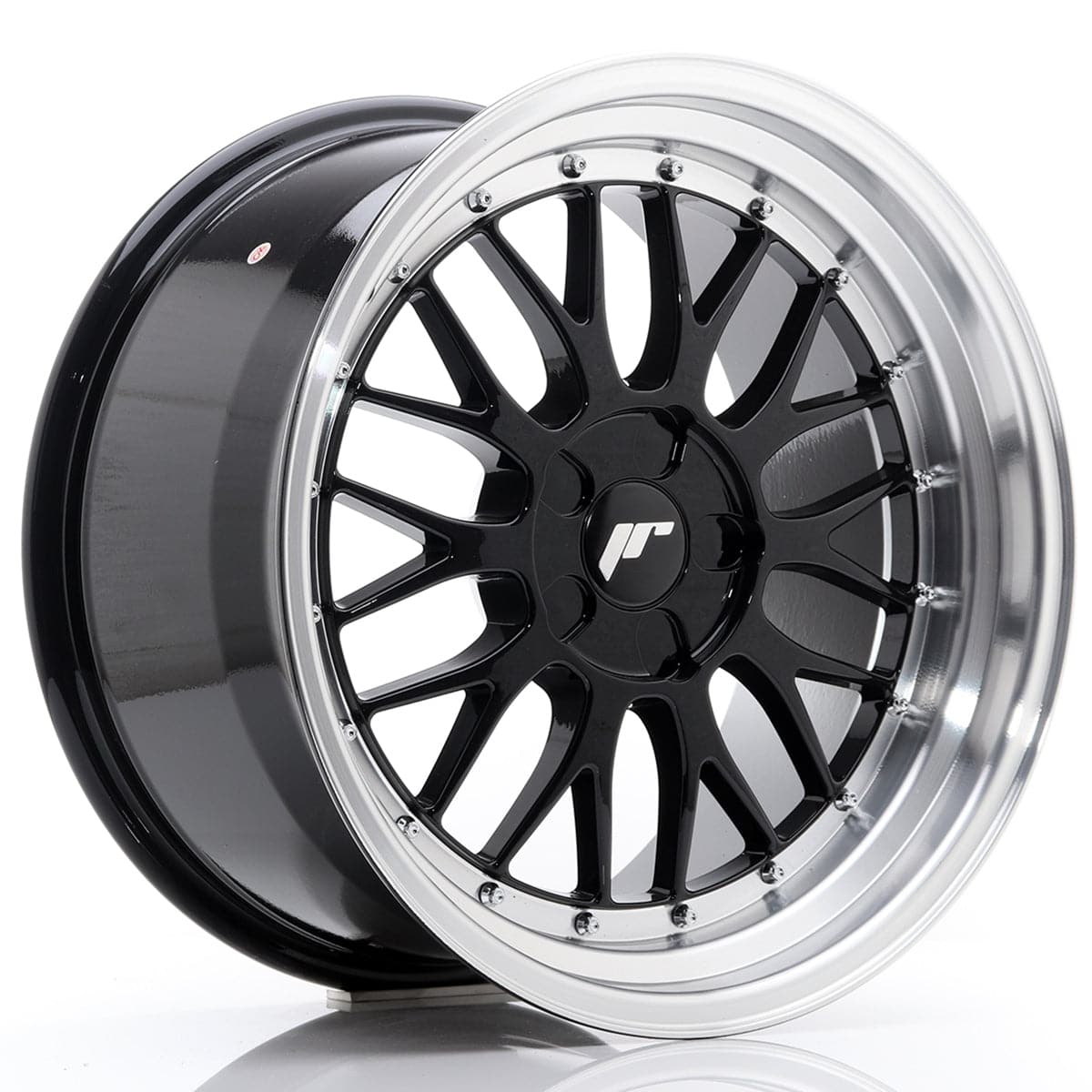 JR Wheels JR23 18x9,5 ET25-48 5H BLANK Gloss Black w/Machined Lip - Wheelsup