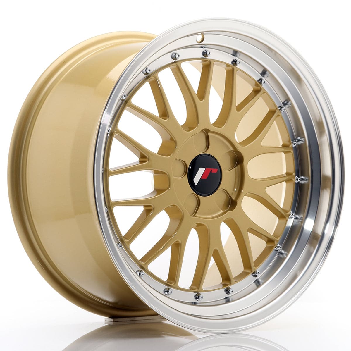 JR Wheels JR23 16x8 ET20-45 BLANK Gold w/Machined Lip - Wheelsup