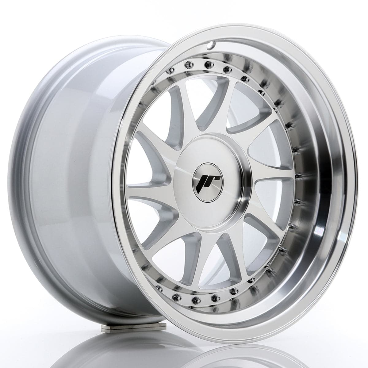 JR Wheels JR26 15x8 ET5 4x100 Silver Machined Face - Wheelsup