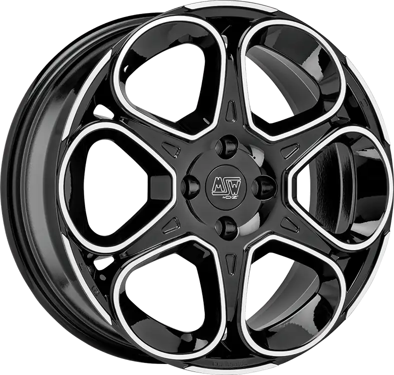 Alu kola MSW 83 7x17 4x108 ET25 Gloss Black Full Polished