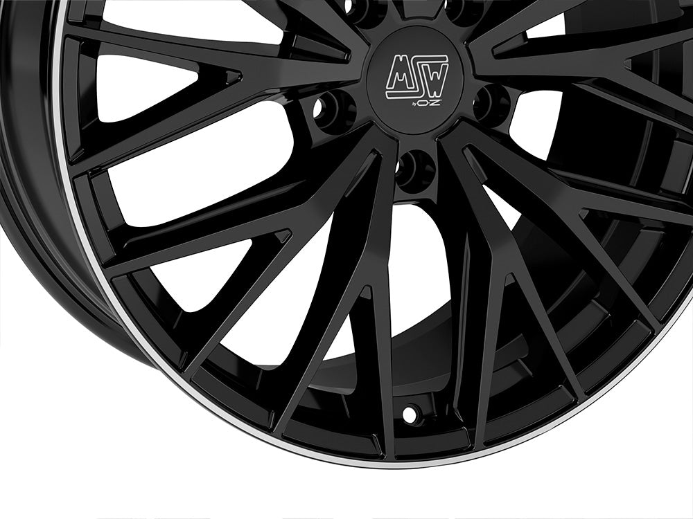 Alu kola MSW 44 9x20 5x130 ET50 Gloss Black+Diamond Lip | Wheelsup.cz