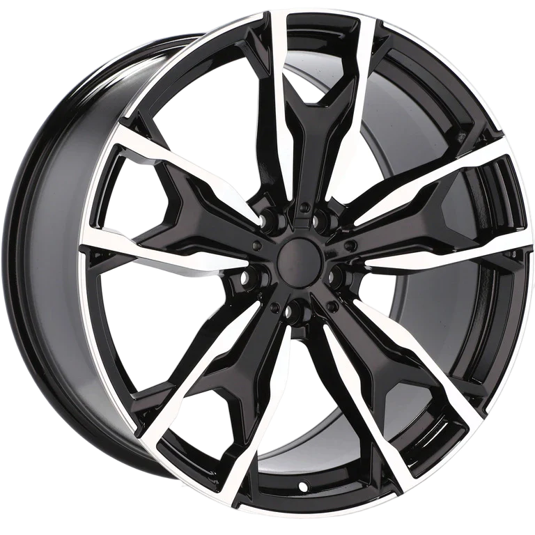 Alu kola pro BMW Y0204 9.5x20 5x112 ET43 66.6 Black Polished | Wheelsup.cz
