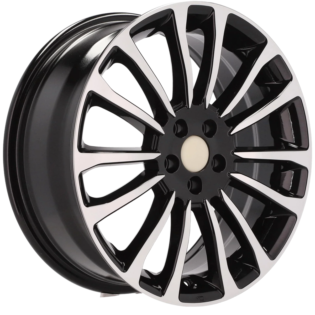 Alu kola pro Fiat Y1204 7x17 5x98 ET41 58.1 Black Polished | Wheelsup.cz