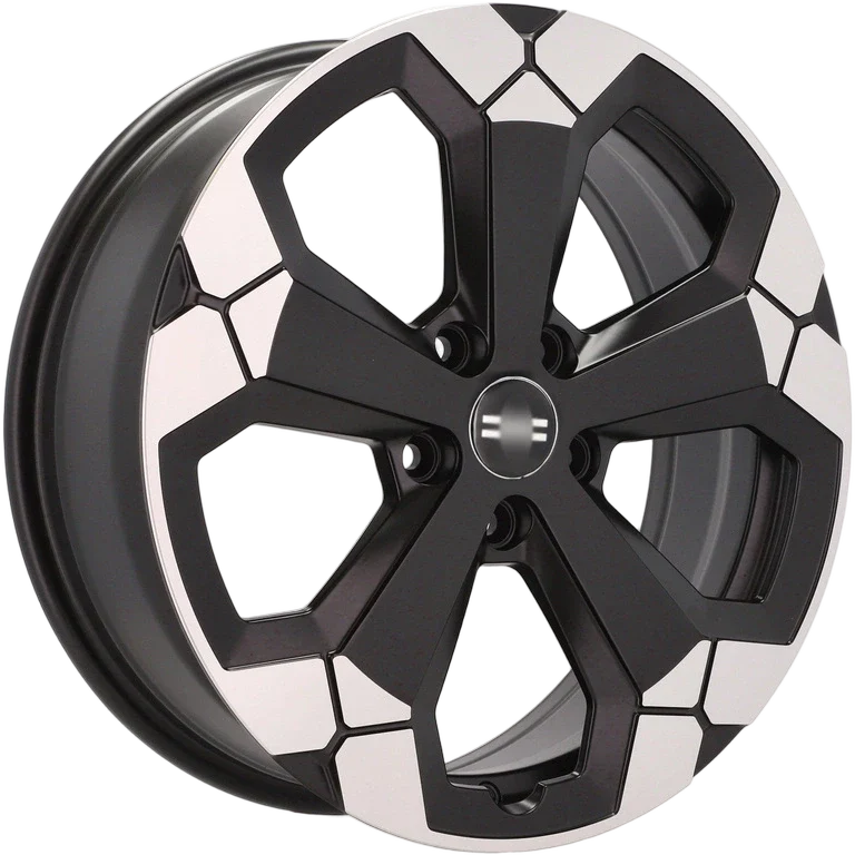 Alu kola pro Dacia Y1274 6.5x17 5x114.3 ET45 66.1 Black Partial Polished Half Matt | Wheelsup.cz