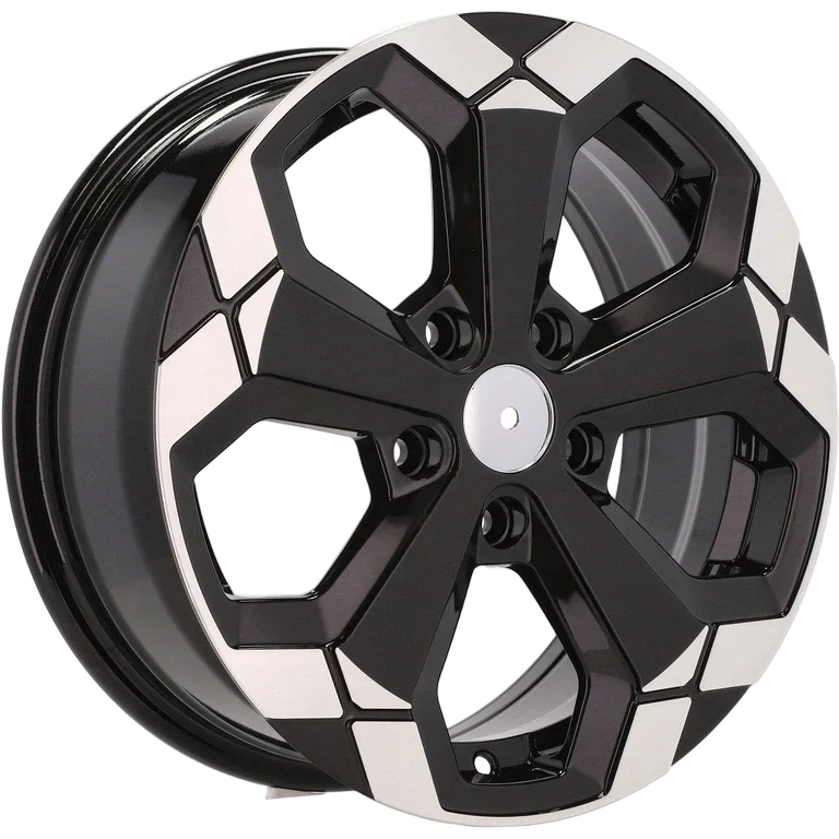 Alu kola pro Dacia Y1274 6.5x16 5x114.3 ET33 66.1 Black Partial Polished | Wheelsup.cz