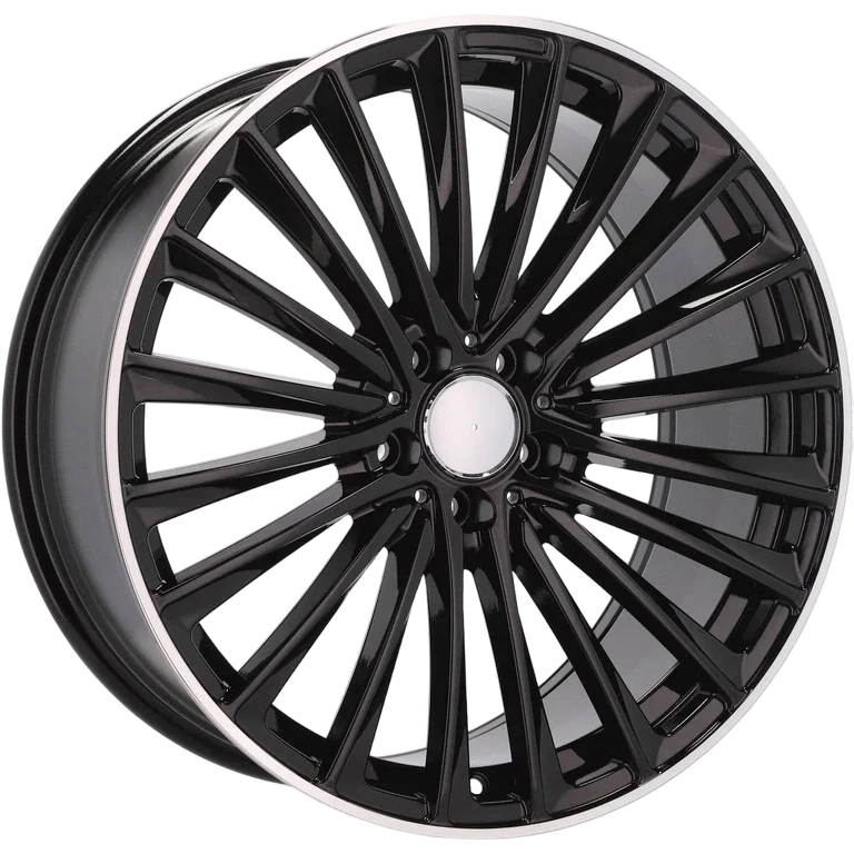 Alu kola pro Mercedes Y5909B 8.5x20 5x112 ET40 66.6 Black & Polished Lip | Wheelsup.cz