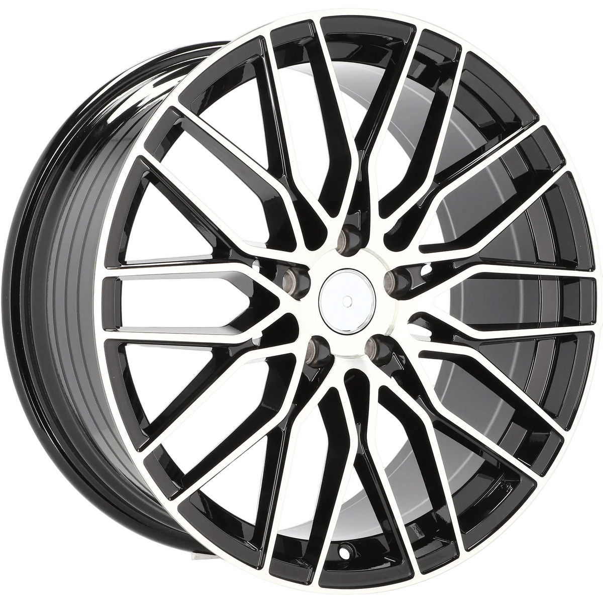 Alu kola Racing Line YF0435 8.5x19 5x112 ET40 66.6 Black Polished | Wheelsup.cz