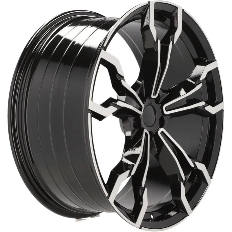 Alu kola pro BMW YF5596 8.5x21 5x112 ET30 66.6 Black Polished | Wheelsup.cz