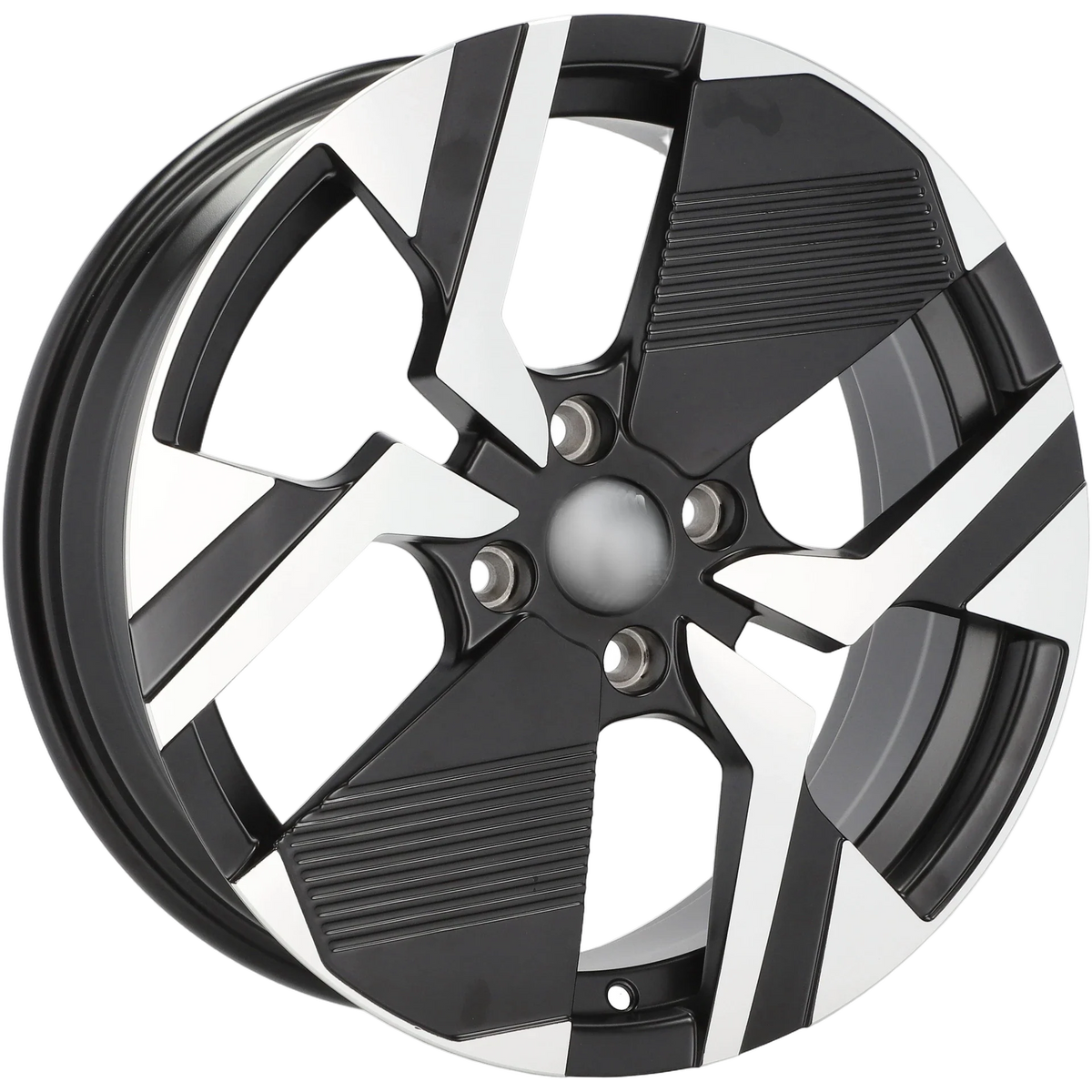 Alu kola pro Peugeot YF6148 6.5x17 4x108 ET32 65.1 Black Polished Half Matt | Wheelsup.cz