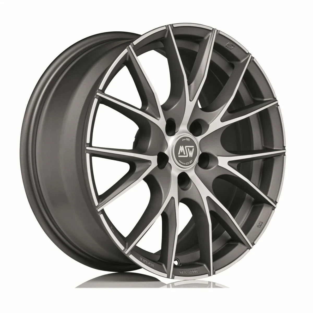 Alu kola MSW 25 7x16 4x100 ET42 Matt Titanium Full Polished | Wheelsup.cz