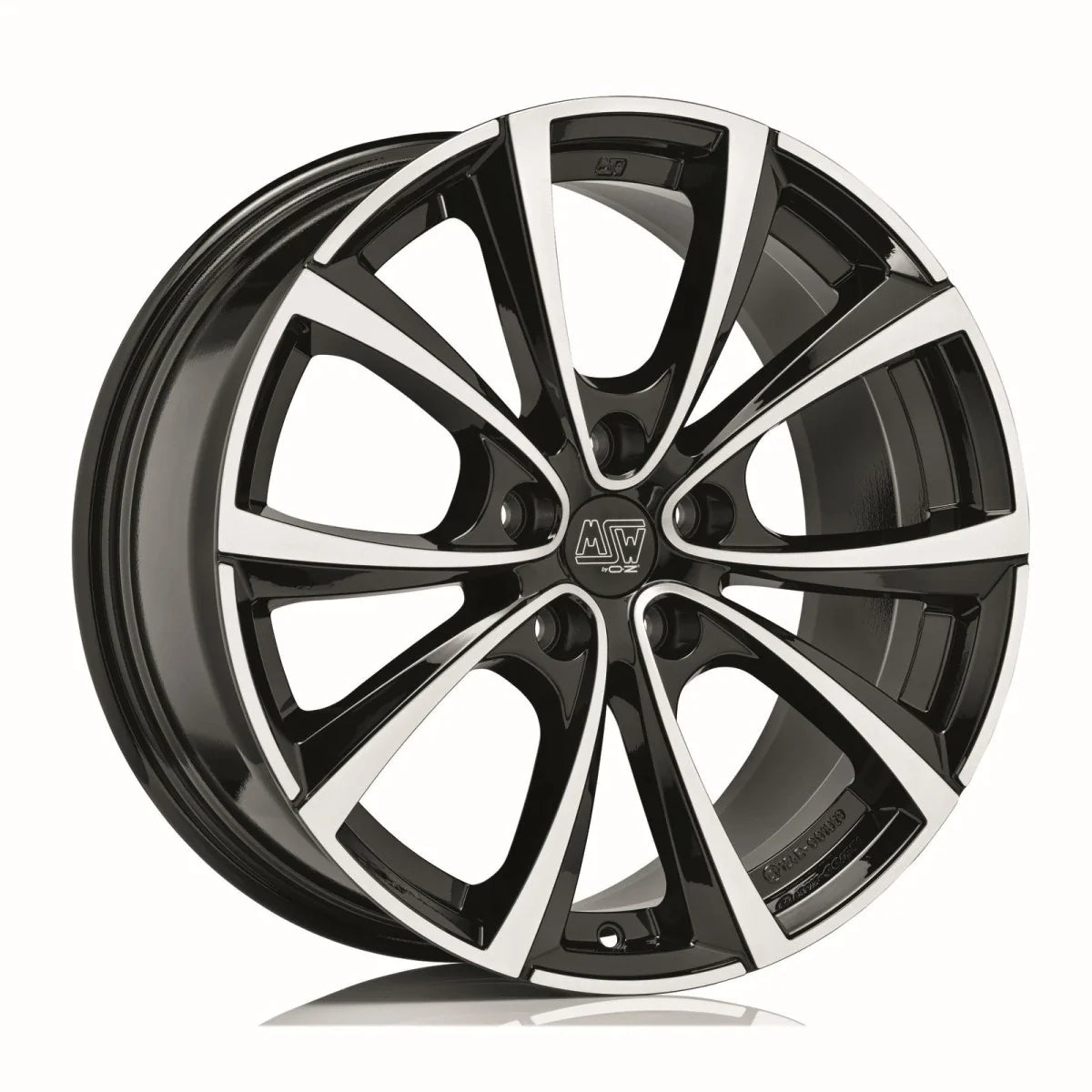 Alu kola MSW 27T 9.5x20 5x114.3 ET45 Gloss Black Full Polished | Wheelsup.cz