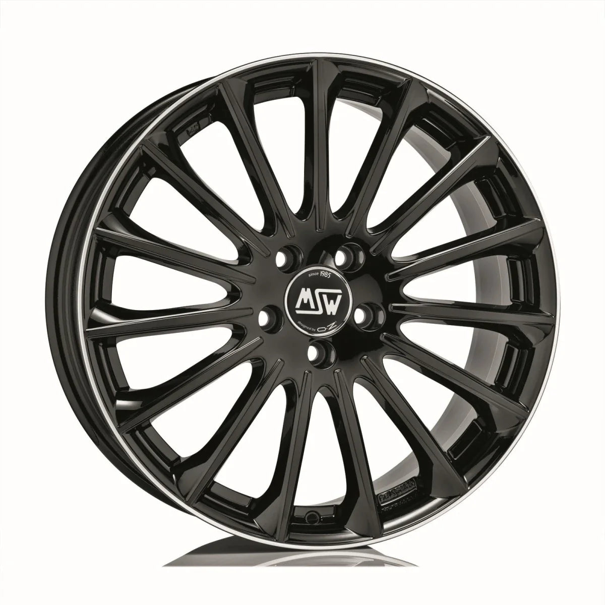 Alu kola MSW 30 8.5x20 5x112 ET35 Gloss Black+Diamond Lip | Wheelsup.cz