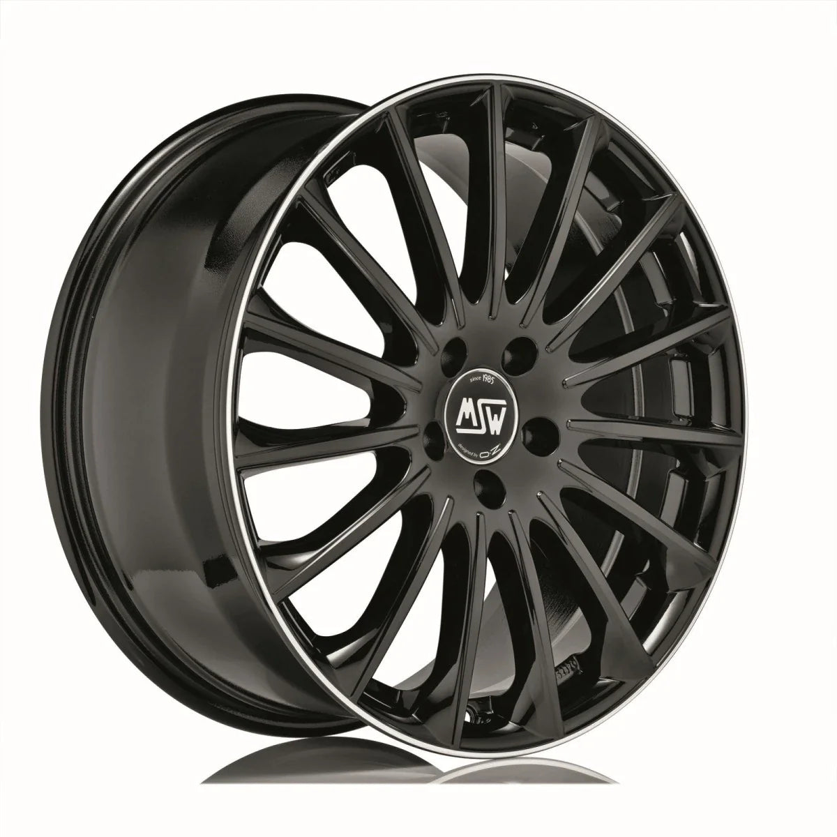 Alu kola MSW 30 7.5x18 5x112 ET33 Gloss Black+Diamond Lip | Wheelsup.cz