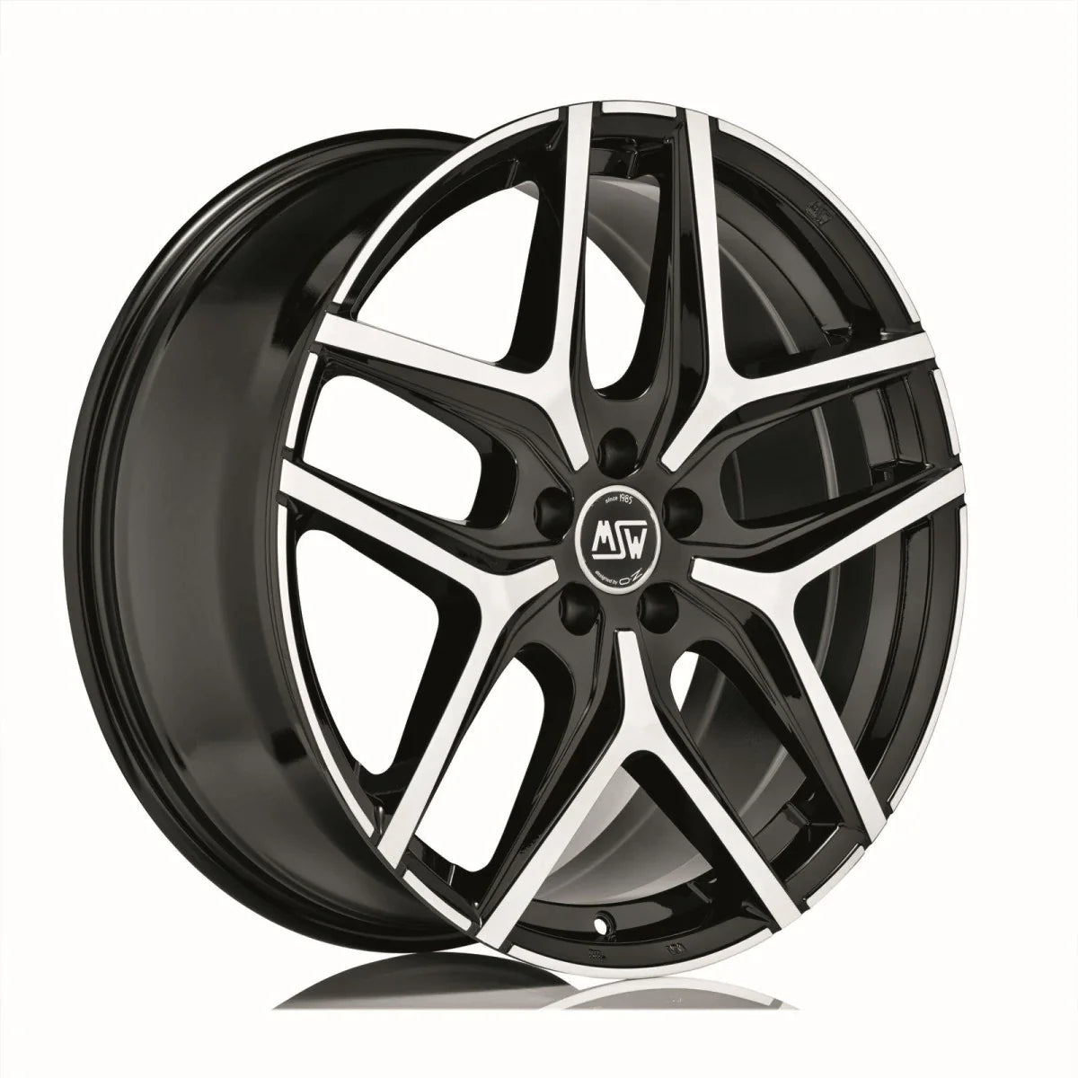 Alu kola MSW 40 8x19 5x110 ET34 Gloss Black Full Polished | Wheelsup.cz