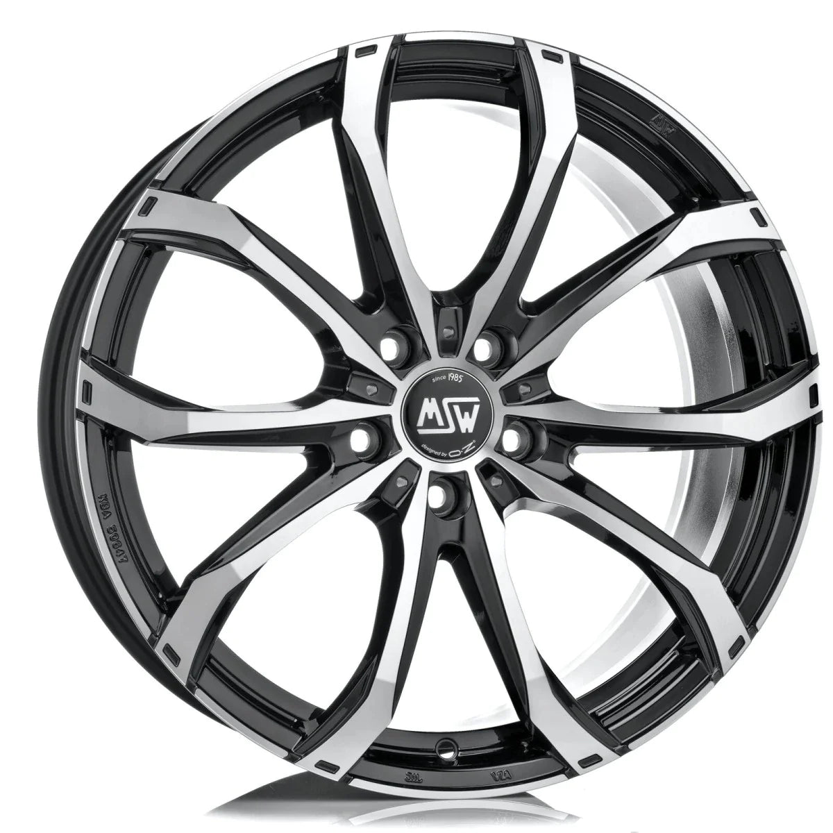 Alu kola MSW 48 11.5x21 5x112 ET38 Gloss Black Full Polished | Wheelsup.cz