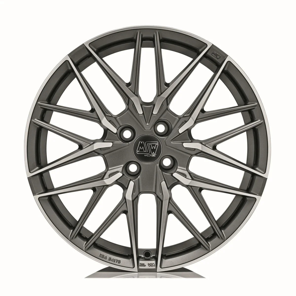 Alu kola MSW 50-4 7x17 4x100 ET42 Matt Gun Metal Full Polished (Mgmfp) | Wheelsup.cz