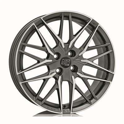 Alu kola MSW 50-4 7.5x18 4x108 ET32 Matt Gun Metal Full Polished (Mgmfp) | Wheelsup.cz