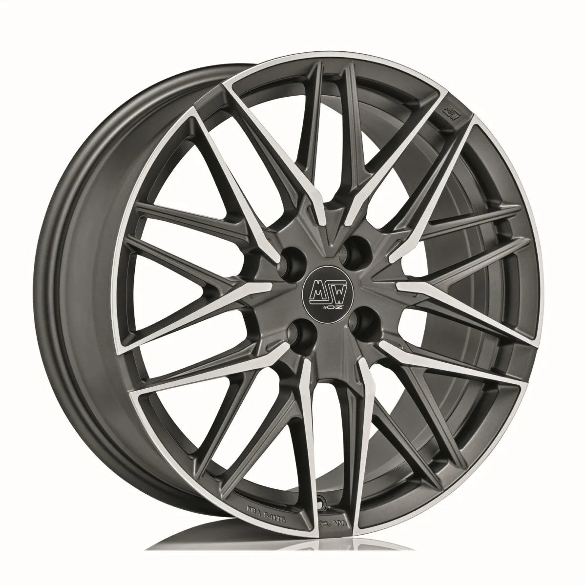 Alu kola MSW 50-4 7x17 4x100 ET42 Matt Gun Metal Full Polished (Mgmfp) | Wheelsup.cz