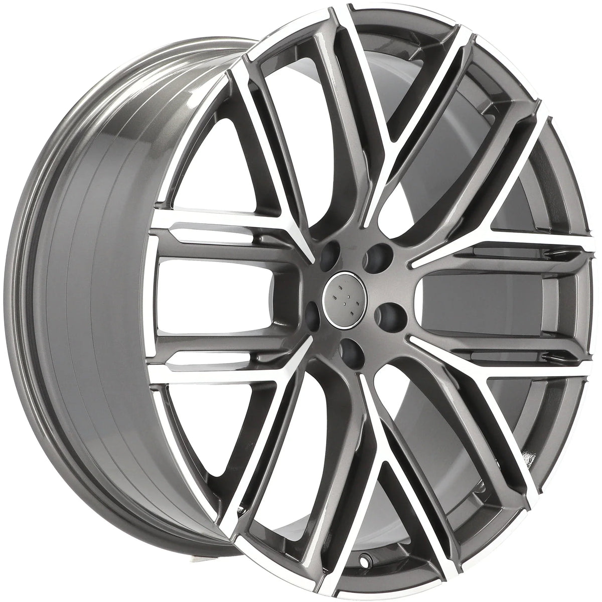 Alu kola pro Audi HF736 10x22 5x112 ET18 66.6 Grey Polished – detail 2