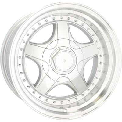 Alu kola pro BMW 7813R 10x17 5x120 ET20 74.1 Silver & Polished Lip – detail 1