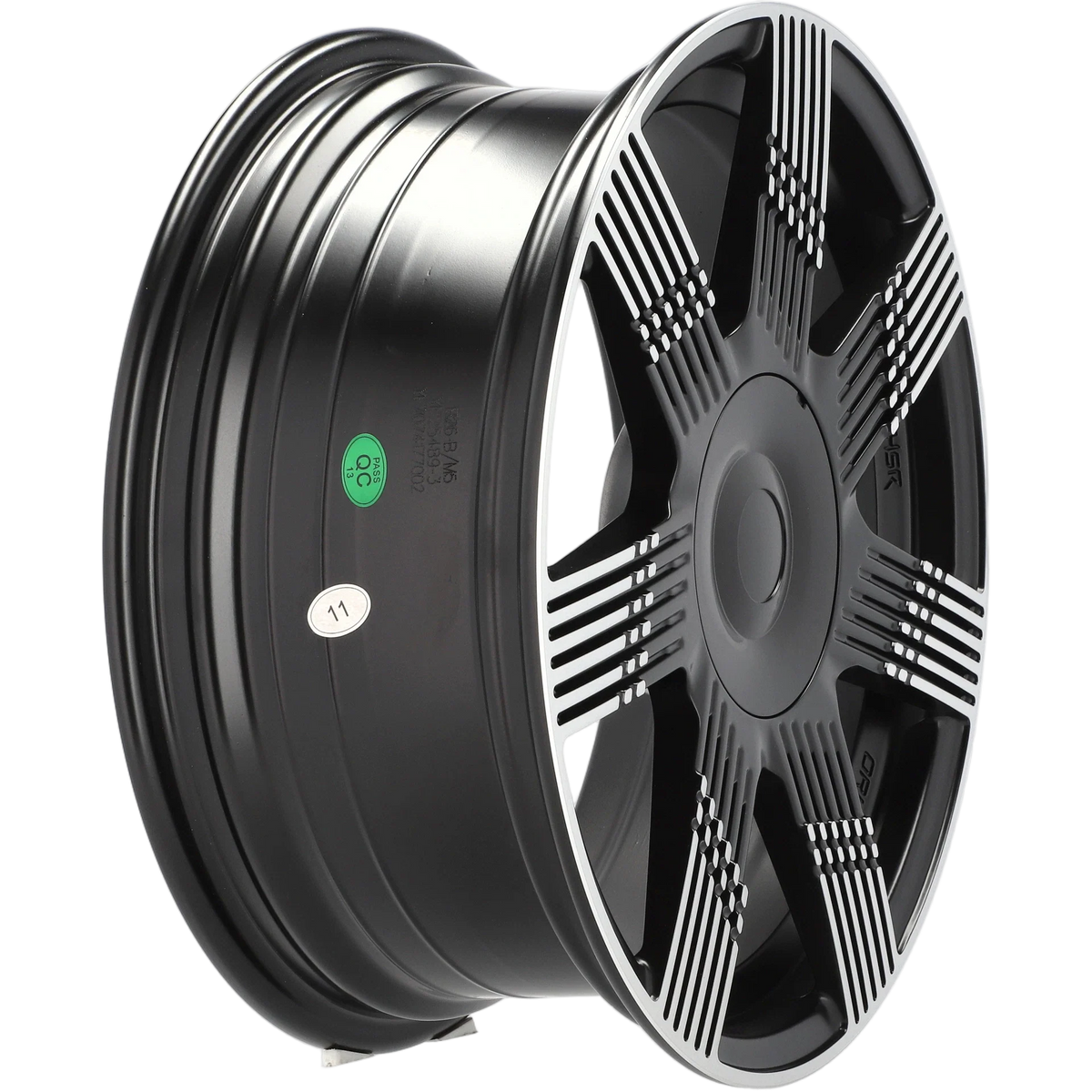 Alu kola pro Fiat YF7074 7x17 4x98 ET41 58.1 Black Polished Half Matt – detail 1