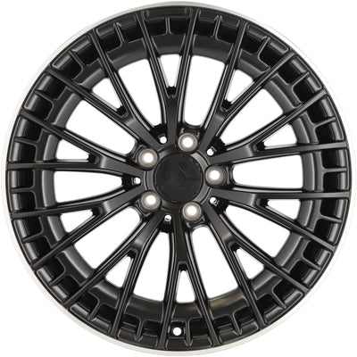 Alu kola pro Mercedes 3S1384 9.5x20 5x112 ET43 66.6 Black Matt & Polished Lip – detail 1
