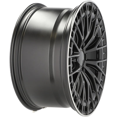 Alu kola pro Mercedes 3S1384 9.5x20 5x112 ET43 66.6 Black Matt & Polished Lip – detail 4