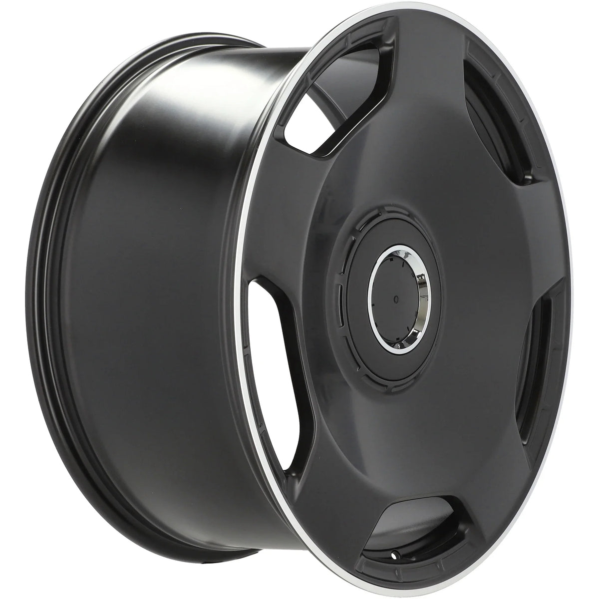 Alu kola pro Mercedes F5133 10x23 5x130 ET36 84.1 Black Half Matt & Polished Lip – detail 3