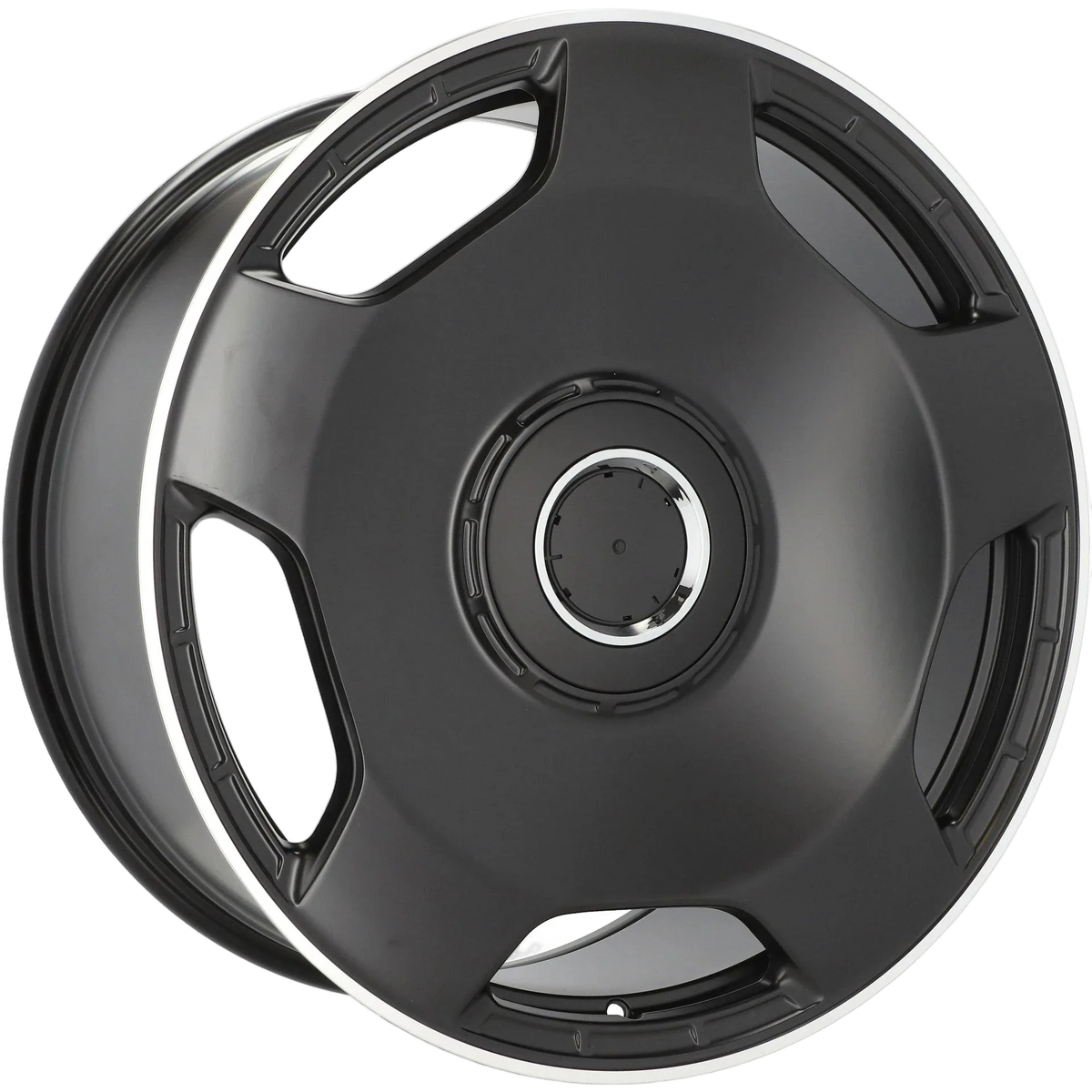 Alu kola pro Mercedes F5133 11.5x22 5x112 ET47 66.6 Black Half Matt & Polished Lip