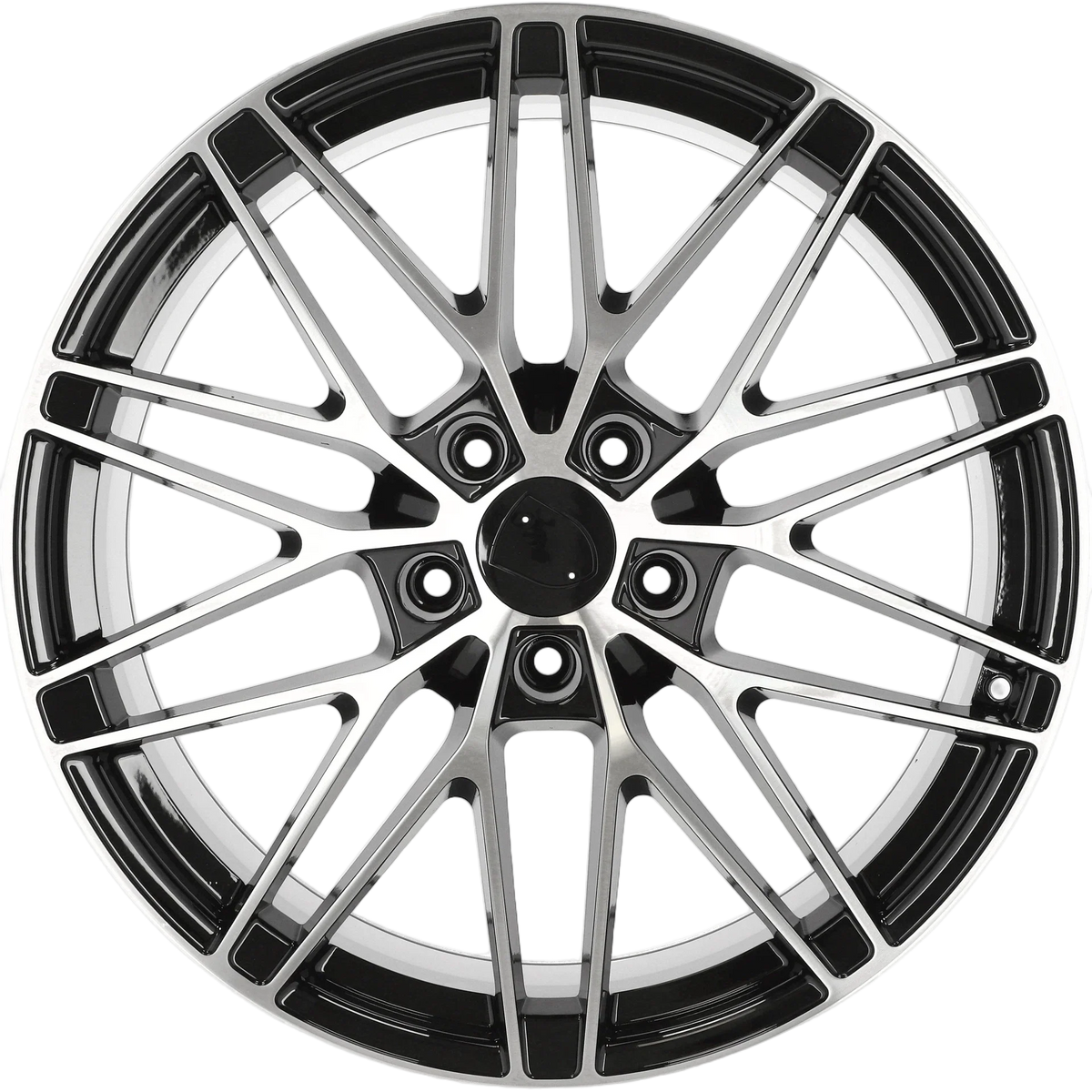 Alu kola pro Porsche 3S1324 10x20 5x130 ET49 66.6 Black Polished – detail 4