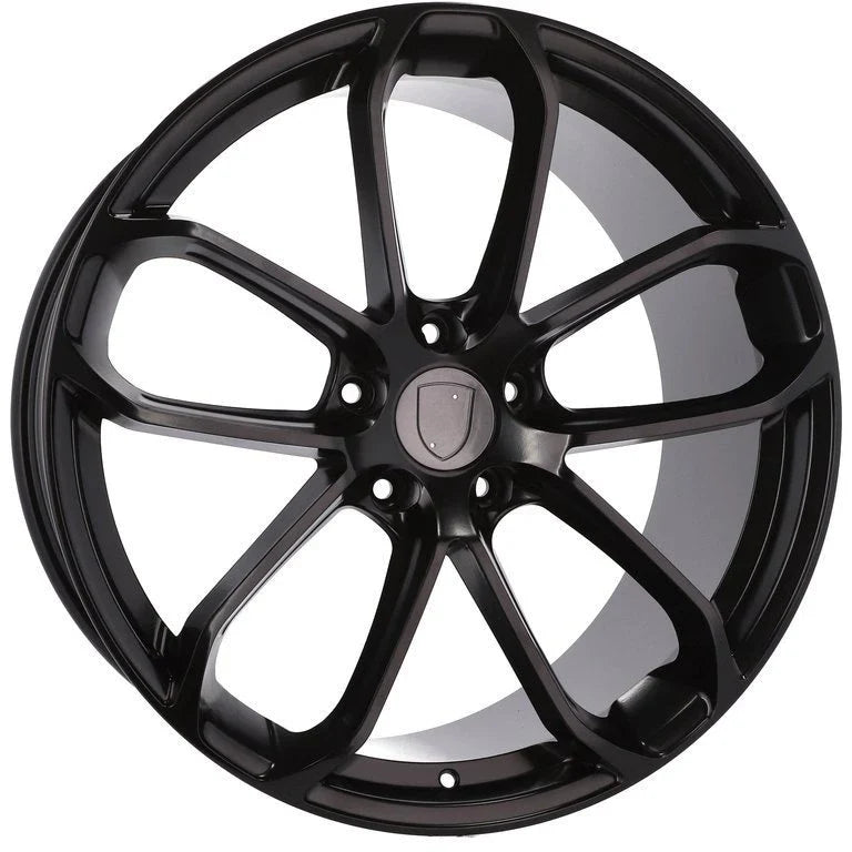 Alu kola pro Porsche H5084 8.5x20 5x130 ET50 71.6 Black Matt – detail 1