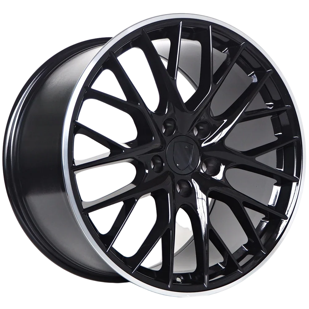 Alu kola pro Porsche Mason 11,5x20 5x130 ET69 71,6 Black Lip Polished