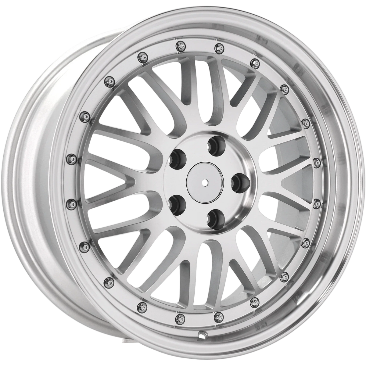 Alu kola Racing Line A1025 8.5x17 5x120 ET34 72.6 stříbrná – detail 3