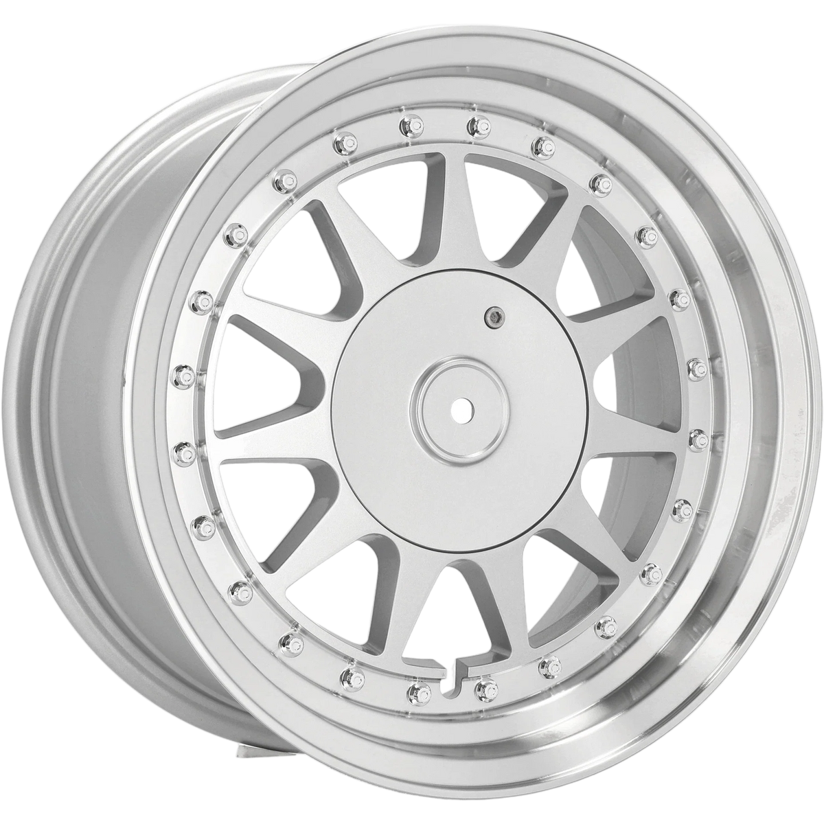 Alu kola pro Racing Line LU596 7.5x15 4x100 ET20 57.1 Silver & Polished Lip