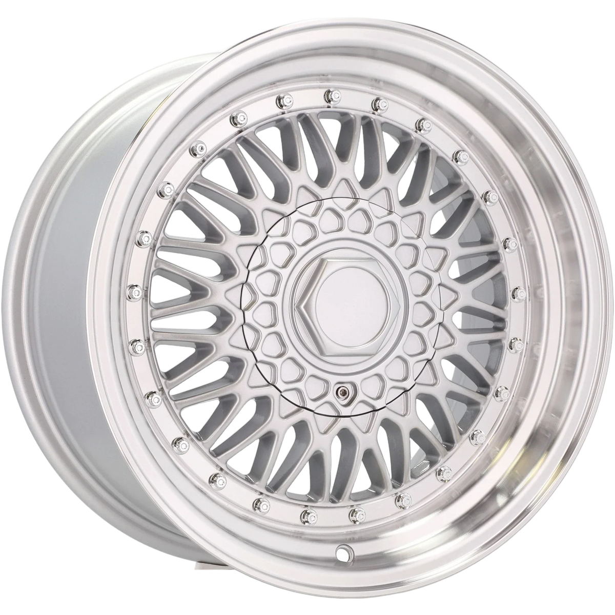 Alu kola Racing Line BY479 8x16 5x112 ET25 74.1 Silver & Polished Lip
