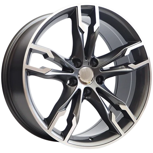 Alu kola Racing Line Grip 9,5x19 5x112 ET34 Grey Face Machined