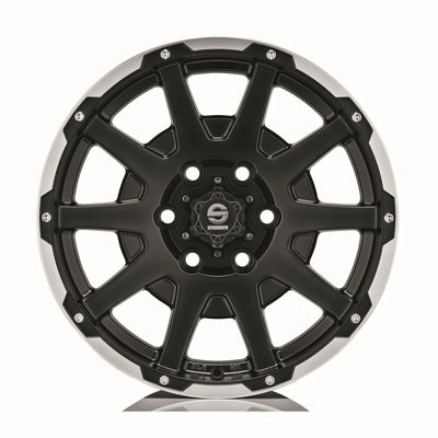 Alu kola SPARCO DAKAR 8.5x17 5x120 ET0 Matt Black Lip Polished+Rivets | Wheelsup.cz
