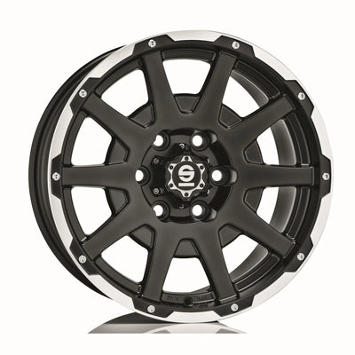 Alu kola SPARCO DAKAR 8.5x18 6x135 ET0 Matt Black Lip Polished+Rivets | Wheelsup.cz