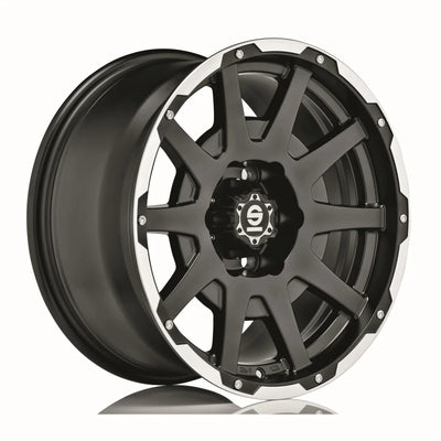Alu kola SPARCO DAKAR 8.5x18 5x120 ET0 Matt Black Lip Polished+Rivets | Wheelsup.cz