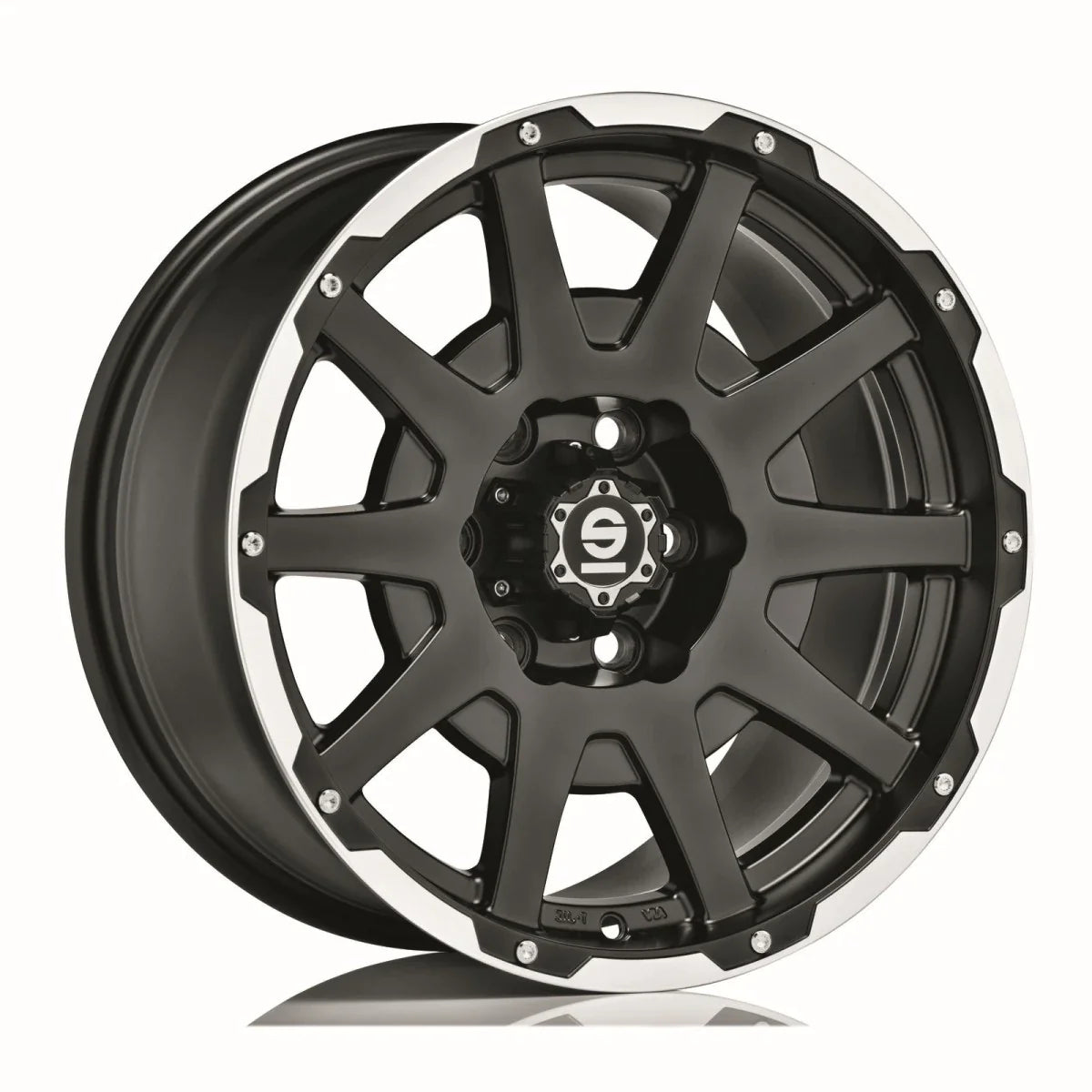 Alu kola SPARCO DAKAR 8.5x18 5x120 ET42 Matt Black Lip Polished+Rivets | Wheelsup.cz