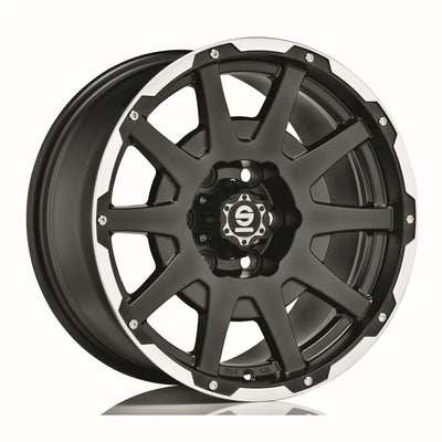 Alu kola SPARCO DAKAR 8.5x18 5x120 ET0 Matt Black Lip Polished+Rivets | Wheelsup.cz