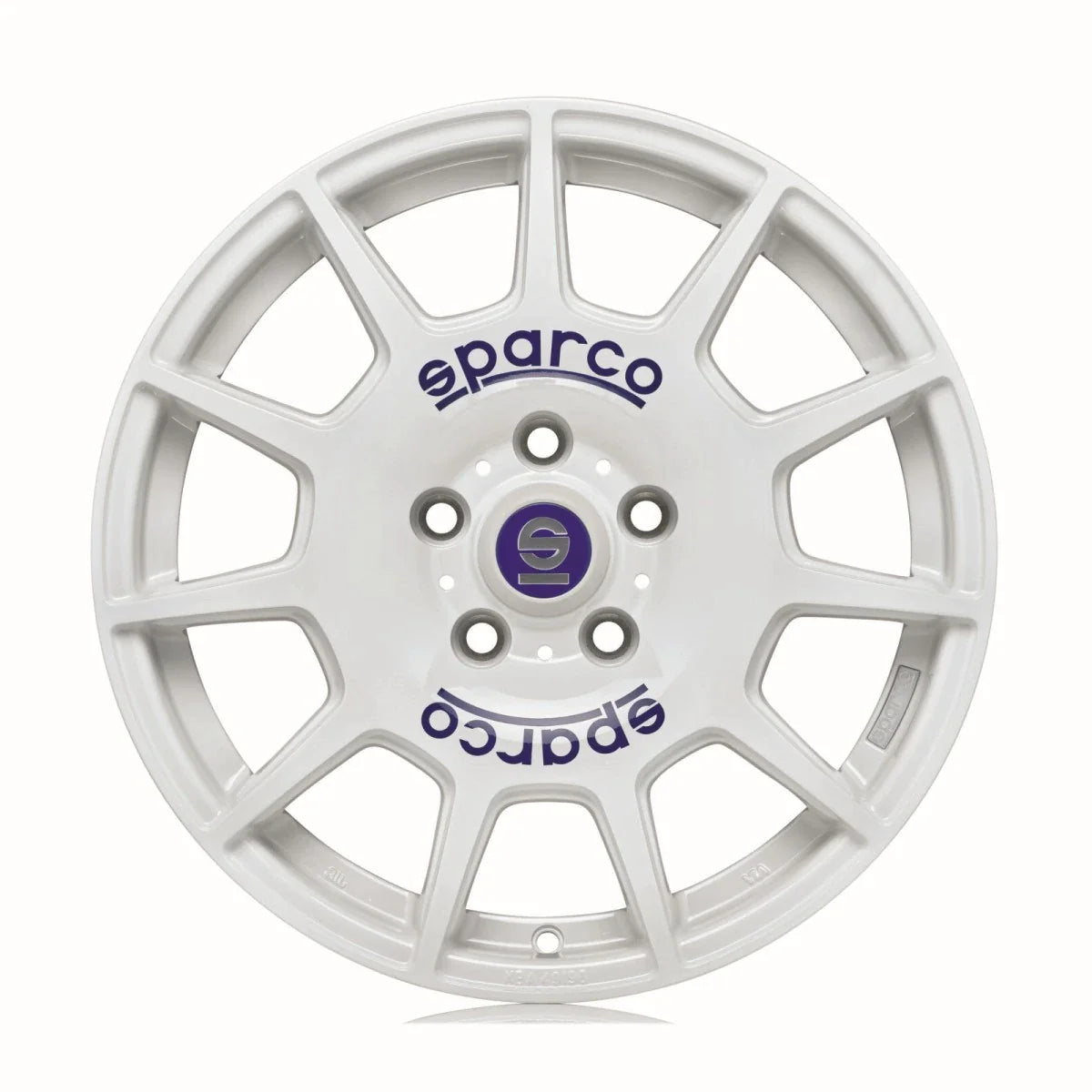 Alu kola SPARCO TERRA 7.5x17 5x114.3 ET45 White Blue Lettering | Wheelsup.cz