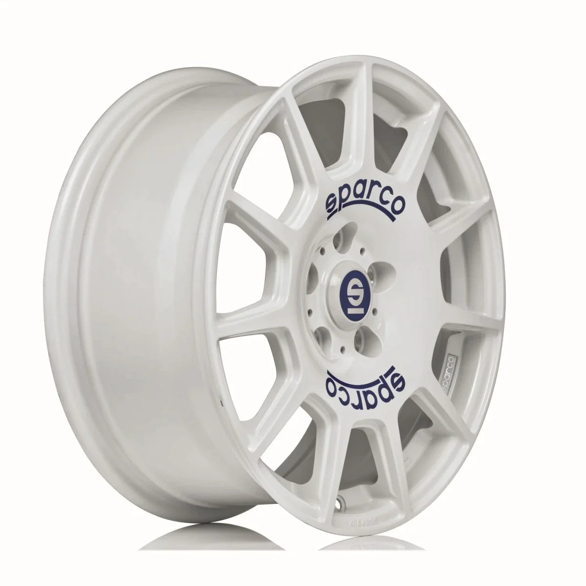 Alu kola SPARCO TERRA 7x16 4x100 ET30 White Blue Lettering | Wheelsup.cz